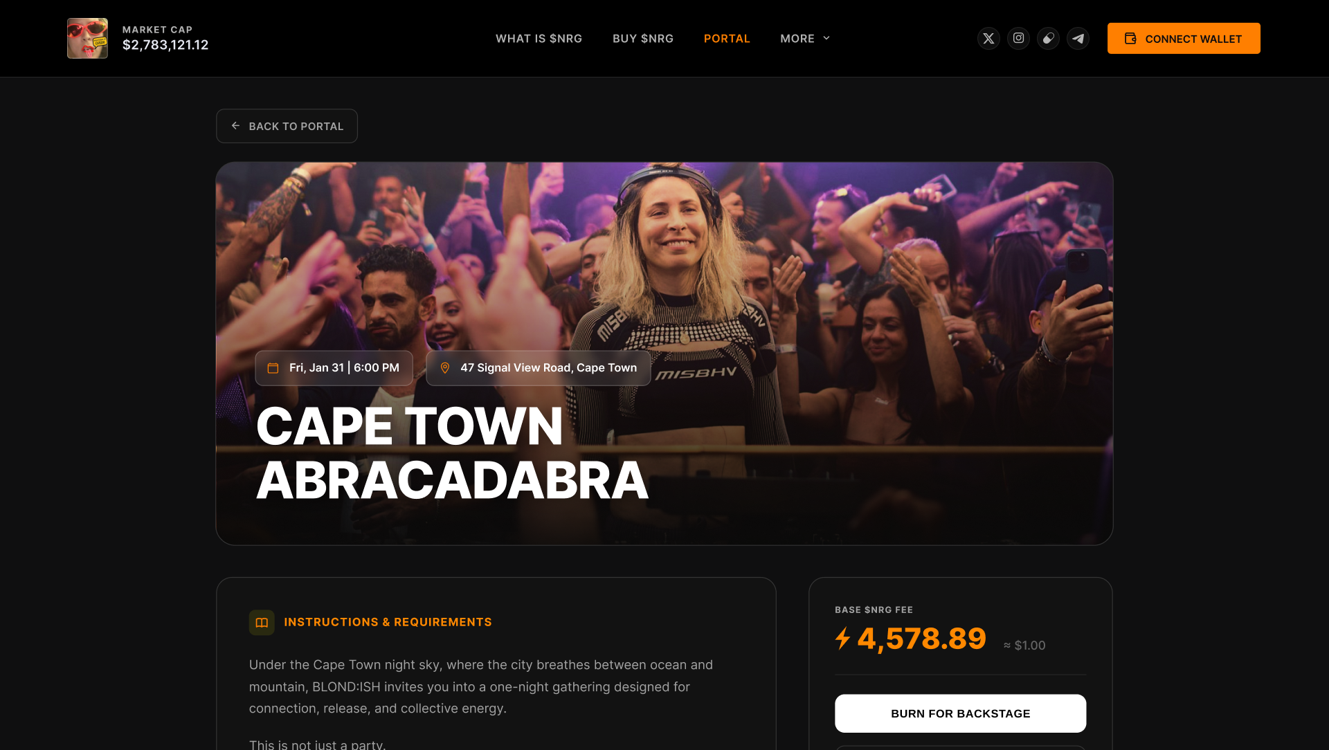 BLOND:ISH NRG — Event